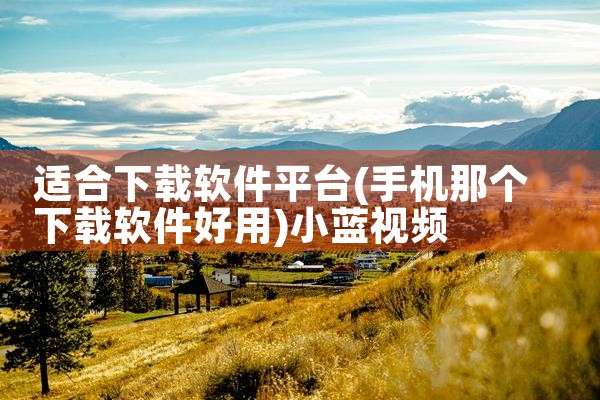 适合下载软件平台|小蓝视频